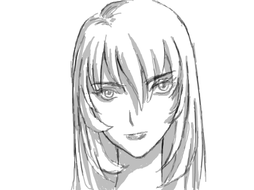 긴머리 : 끄적끄적 스케치판 ,sketchpan