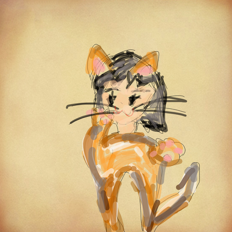 고양이 의.. : 고양이 의인화 스케치판 ,sketchpan