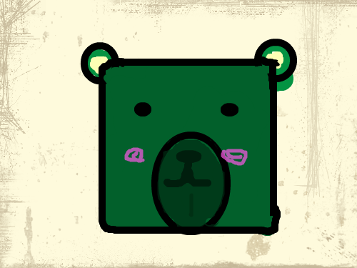 네모 곰...... : 네모 곰..... 스케치판 ,sketchpan