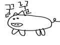 돼지 : 돼지 스케치판 ,sketchpan