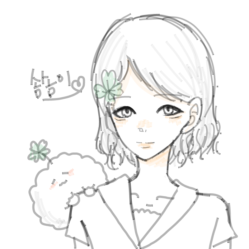 완성!
눈동.. : 완성!
눈동자는하얀색! 스케치판 ,sketchpan