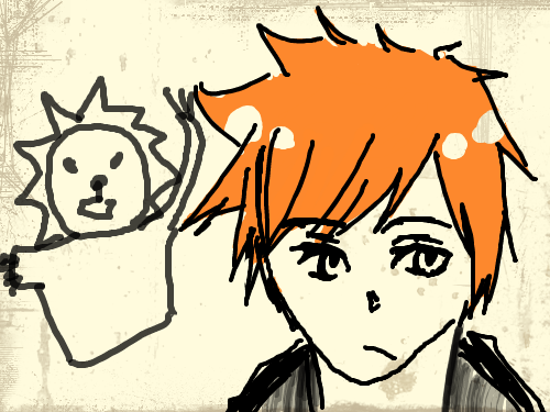 이건 뭐 그냥 콘인지 이치고인지 : 처음이라 연습삼아 그려써여 ㅋ 스케치판 ,sketchpan