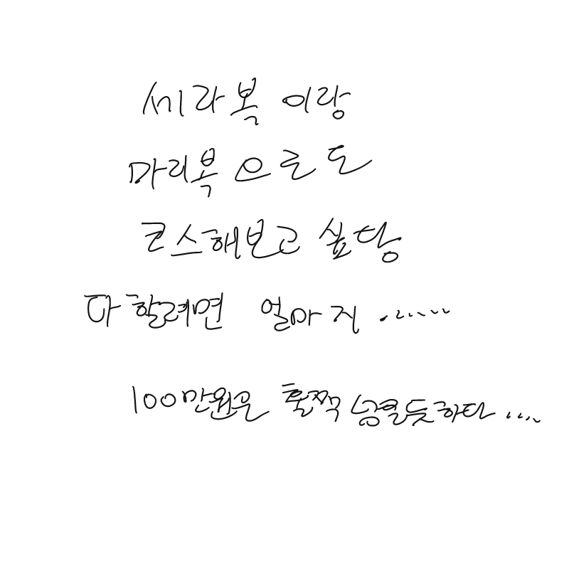 와ㅏ 코스 .. : 와ㅏ 코스 다하면 100원은 훌쩍 넘을꺼 같다..;..8ㅁ8 스케치판 ,sketchpan