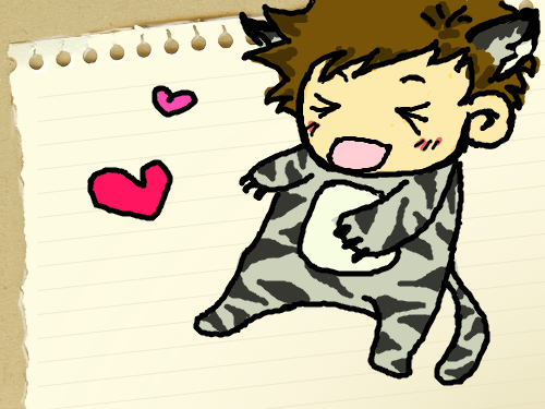 고양이소년 : 야마모토의 고양이옷 스케치판 ,sketchpan