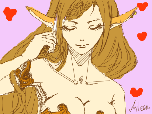 여신? : 색칠했습니다... 스케치판 ,sketchpan