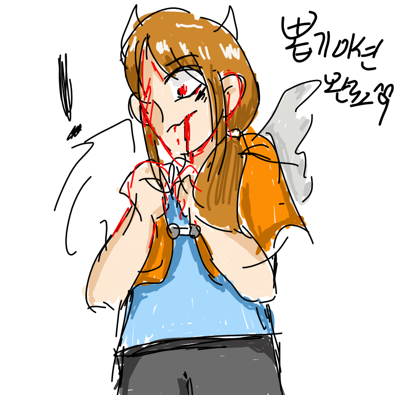 갑자기 피.. : 갑자기 피가줄줄흐른다고는 안한것 같았는데...?
((시선회피(( 스케치판 ,sketchpan