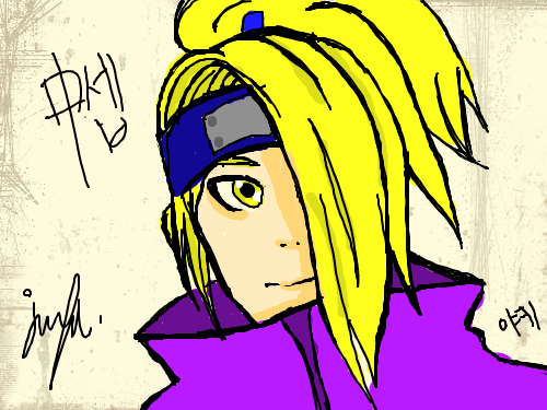 데이다라 : 나루토의 데이다라입니다사소리다음으로 데이다라가 더좋아~~ 스케치판 ,sketchpan