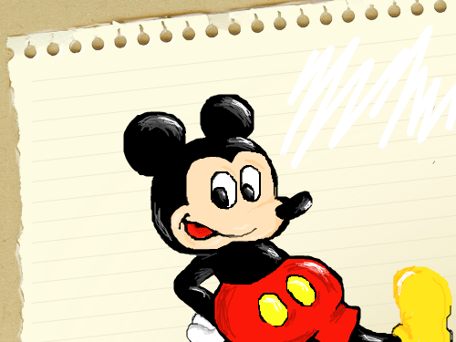 MICKEY MOUSE : 처음그리는;;마지막에 미키 이름 쓸려다가 역시 안되는구나.. 하는..ㅠㅜ 스케치판 ,sketchpan