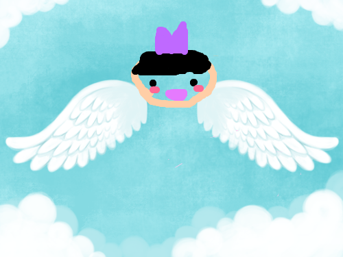 천사 : 제가 몸은잘못그려서 그냥얼굴만할게여 스케치판 ,sketchpan