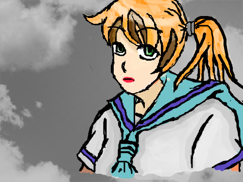 그냥 그려봤습니다. : 갑자기 생각이나서 그려봤습니다.마우스로 그려서 선이 삐뚤삐뚤하고 이상해도 예쁘게 봐주세요. 스케치판 ,sketchpan