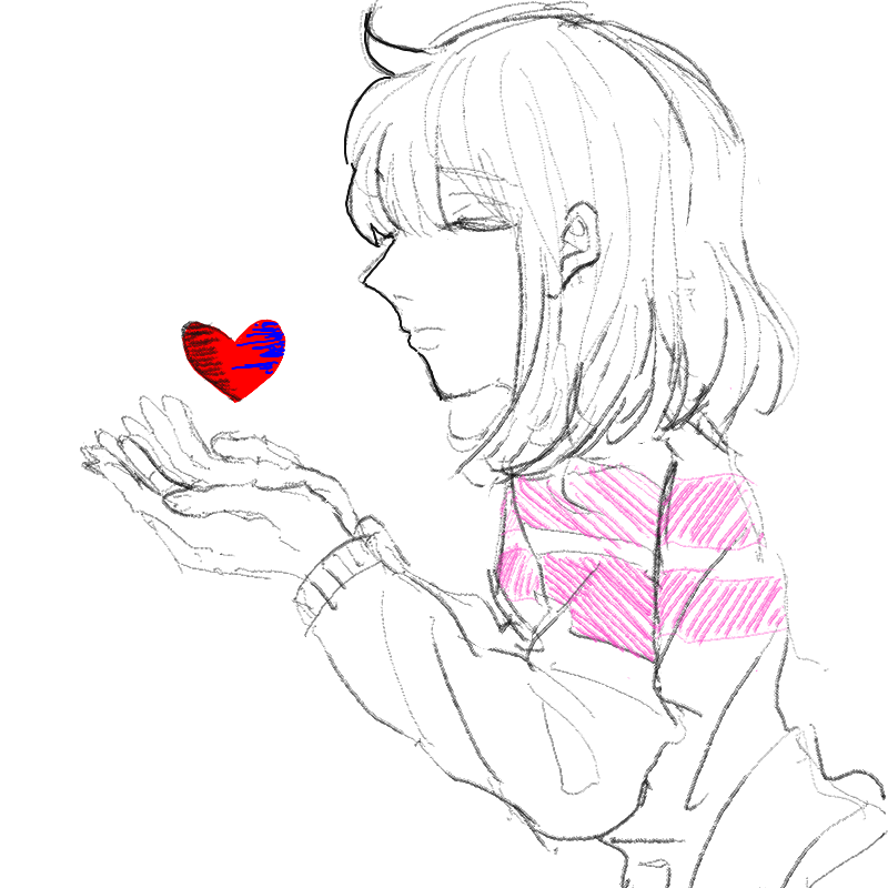 이름조차 .. : 이름조차 스포라는 언더테일의 주인공()... 스케치판 ,sketchpan