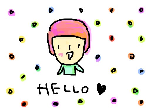 hello : 안녕안녕. 나는 훗츠girl~ 스케치판 ,sketchpan