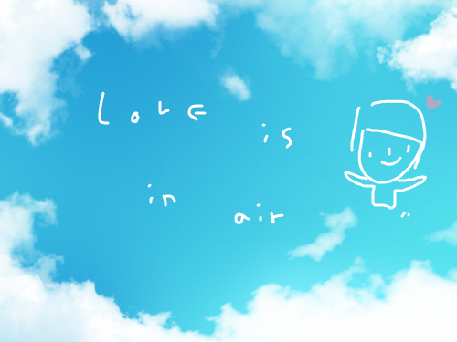 love is in air : 하늘, 사랑, 훗츠 스케치판 ,sketchpan