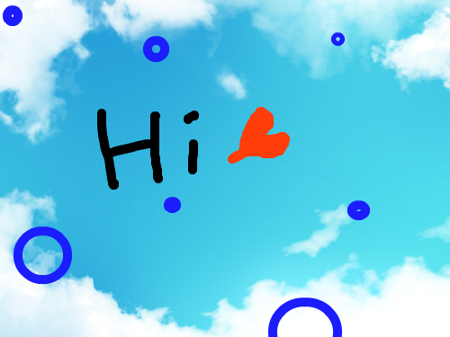 버블버블 : 안녕이라는 뜻은 감수성한(?)하이 스케치판 ,sketchpan