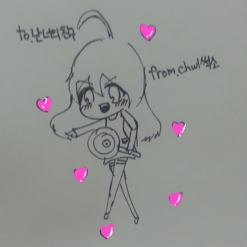 난 너의친.. : 난 너의친구님!누구를 그려야할지 몰라서 사탕을 들은 귀여운 꼬마를 그렸습니다^^;; 스케치판 ,sketchpan