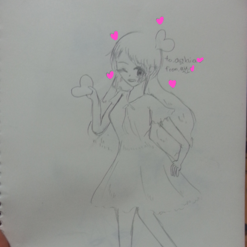 aglaia님!!.. : aglaia님!!성별을 몰라서 여자로 그렸습니다ㅠㅠ 스케치판 ,sketchpan