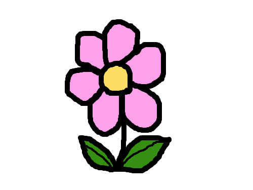 이쁜꽃 : 핑크색으로 꽃잎을 했어용!!!! 스케치판 ,sketchpan