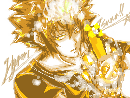 중지 : 욕하는 츠나. 스케치판 ,sketchpan