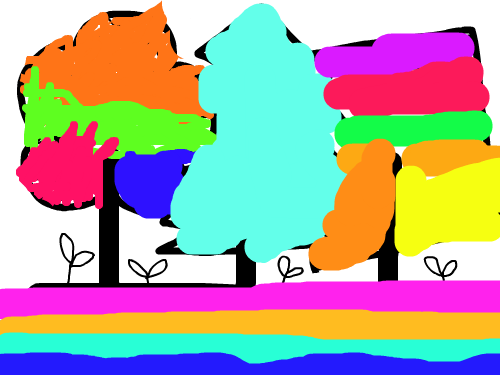 원형 : 무지게나무 스케치판 ,sketchpan