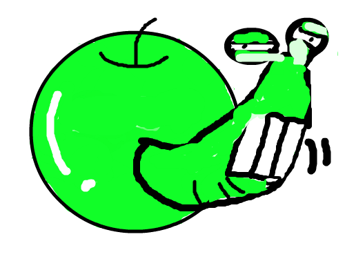 김지형 : 벌레먹는사과 스케치판 ,sketchpan