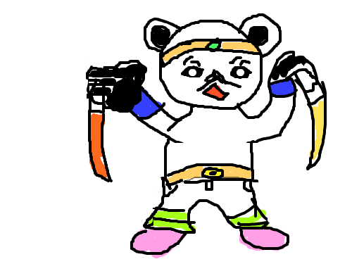 꼬마 팬더의 똥폼 : 꼬마 팬더가 똥폼을 잡고 있어요 스케치판 ,sketchpan