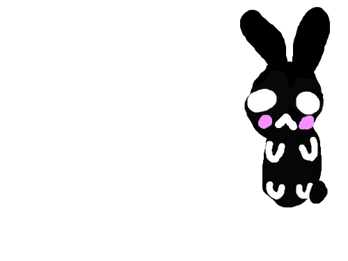 토끼 : 검은 토끼 스케치판 ,sketchpan