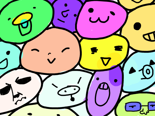 돌멩이 : 돌멩돌앰 스케치판 ,sketchpan