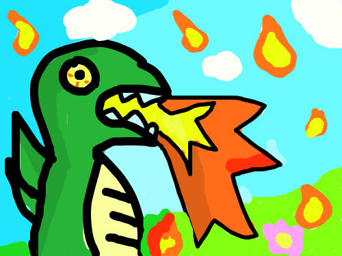 용가리 : 불뿜는 용가리 스케치판 ,sketchpan