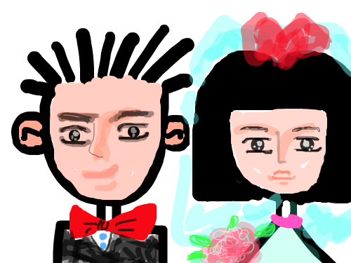 결혼 : 선남선녀가 결혼을 합니다ㅋㅋㅋ 스케치판 ,sketchpan