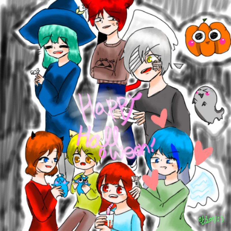 알로에님께.. : 알로에님께서 그려주신 단체리퀘입니다! 제 자캐 루몬블레가 귀여워졌습니다!! 감사드립니다!!! 스케치판 ,sketchpan