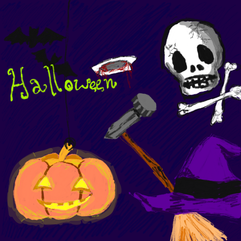 그래도 할.. : 그래도 할로윈인데 아무것도 안하기는 뭐해서 그림을 못 그려도 특별하게(?)한 번 해보았습니다! 모두해피할로윈되세요!!! 스케치판 ,sketchpan