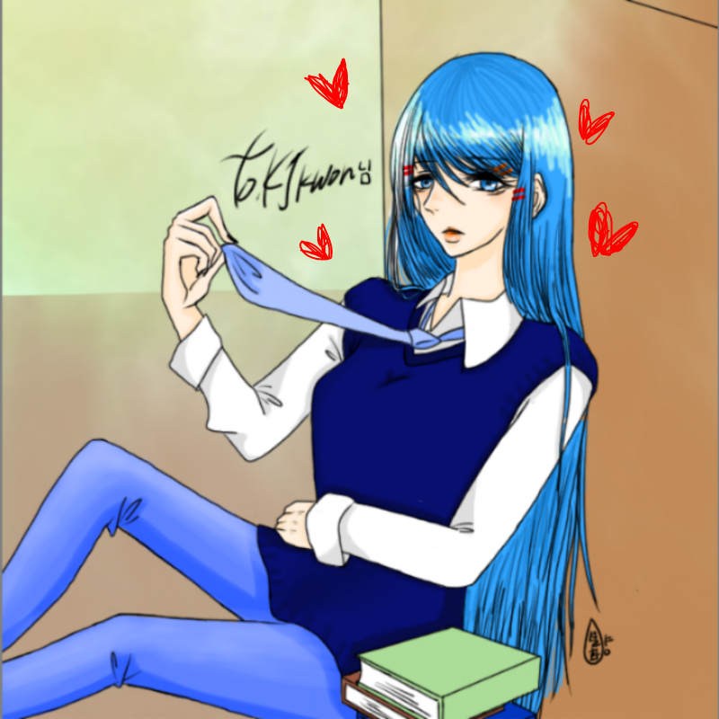 화양이가 .. : 화양이가 그려준 리퀘입니다!! 청해가 요즘 되게 예뻐지네요ㅠㅠㅠㅠ 모두 존잘님들 덕분입니다!ㅠㅠ 화양아! 정말 고마워!!! 스케치판 ,sketchpan