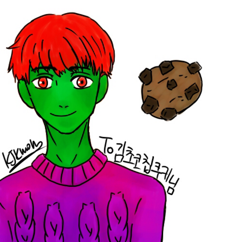 김초코칩쿠.. : 김초코칩쿠키님 리퀘 도착했습니다!! 제가 초록피부는 처음인지라...! 특히 더 못한것 같습니다ㅠㅠㅠㅠ 좀비피부같네요ㅠㅠ 죄송합니다ㅠㅠ 그래도 받아주십시오!!ㅠㅠㅠ 리퀘 신청해주셔서 감사함다!!! 스케치판 ,sketchpan