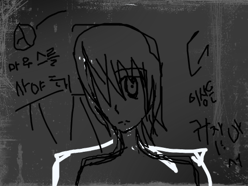 끄앙 마우스 사야되는데 : 마우스를 않쓰고 노트북을 쓰다보니 이렇게 병맛이 되버린 인간. 역시 나랑 광마는 않 맞어... 스케치판 ,sketchpan