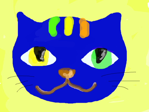 ㅋㅋ 파란 고양이 : 글쎄요~ 스케치판 ,sketchpan