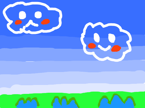 이쁜 구름 : 귀엽죠............... 스케치판 ,sketchpan