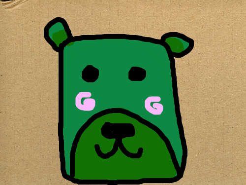 초록색 곰돌이 : 귀엽죠................ 스케치판 ,sketchpan