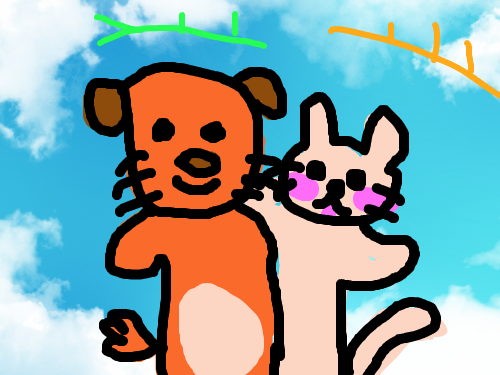 강아지와 고양이 : ㅇㅀㄴㄹㅇㅎㅇㄹ 스케치판 ,sketchpan