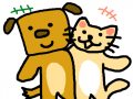 개와 고양이 : ...............................................; 스케치판 ,sketchpan