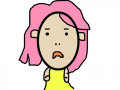 너무 에쁘다 : 머리 색깔이 분홍이다 스케치판 ,sketchpan