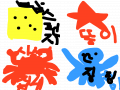 스펀지밥 : 스펀지밥 뚱이 집게사장 징징이 스케치판 ,sketchpan