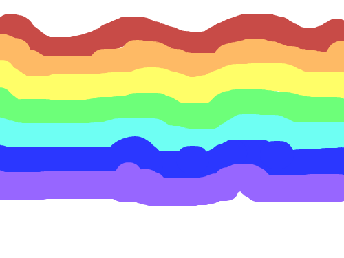 무지개 연습 : 이 무지개는 색 순서를 바꾼 무지개다. 스케치판 ,sketchpan