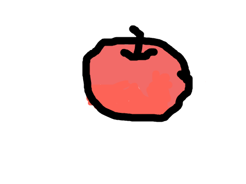 사과-황유선 : 보통 사과보다 맑다. 스케치판 ,sketchpan