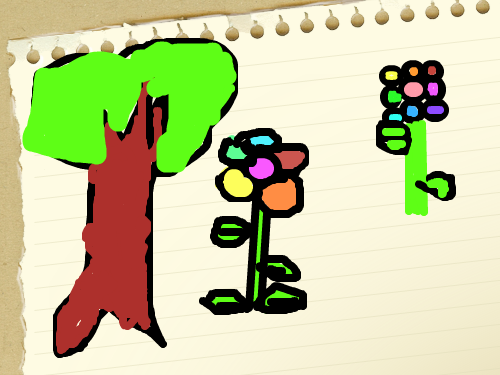 꽃과 나무 : 나중에 합시다. 스케치판 ,sketchpan