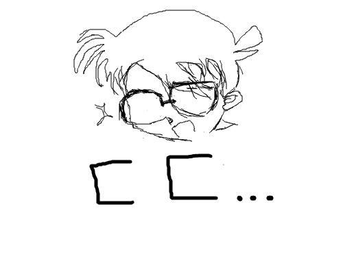 에도가와 코난 ㄷㄷ : 오늘 타블렛 사서 첨으로그린건데 ㄷㄷ이상하게됐어요.....ㅠ 스케치판 ,sketchpan