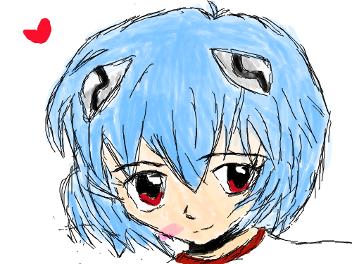 에반게리온 아야나미 레이 : 이제 초6학년이 된 저의 그림감상 해주세효 ㅋ에반게리온의 레이 넘 조앗 ♥ 스케치판 ,sketchpan