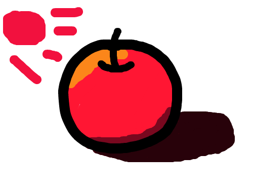 02-명암 : 사과의 명암 스케치판 ,sketchpan