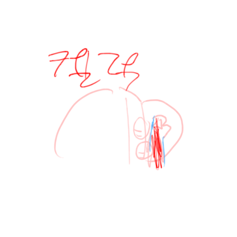 (실제로 피.. : (실제로 피토하진 않고여)감기기운 있어여.. 스케치판 ,sketchpan