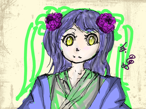 무녀님 : 그냥..땡기는데로 무녀님을.. 스케치판 ,sketchpan