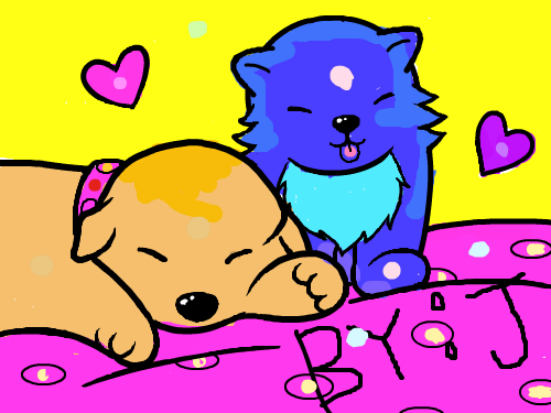 개와 고양이 : 개와 고양이 >- 스케치판 ,sketchpan